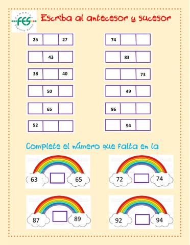 Posicion de cantidades hasta 99