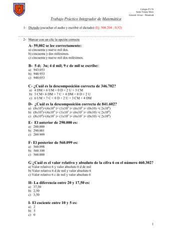 Trabajo Práctico, repaso.