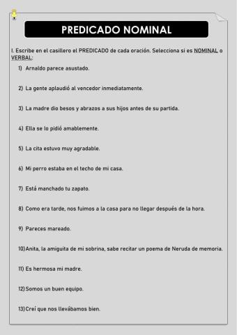 Predicado Nominal