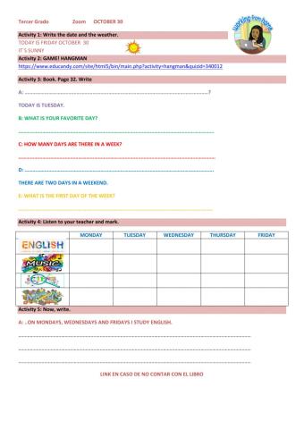 3th grade October 30