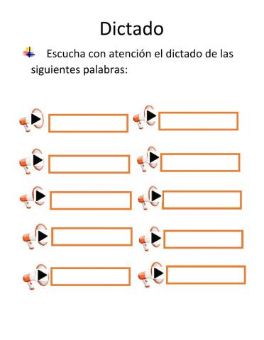 Dictado de palabras