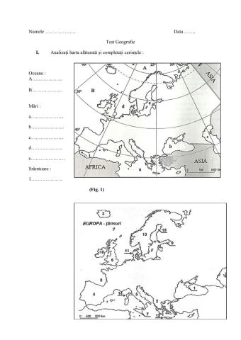 Evaluare țărmurile Europei