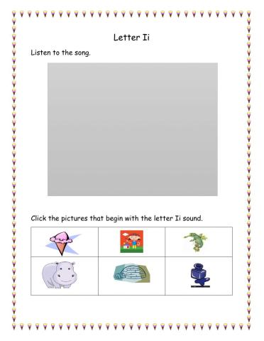 Letter Ii Worksheet