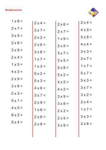 Multiplicacions quinzet