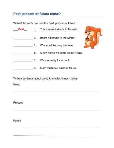 Identifying Tenses 5