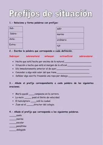 Prefijos de situación