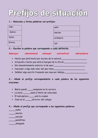 Prefijos de situación