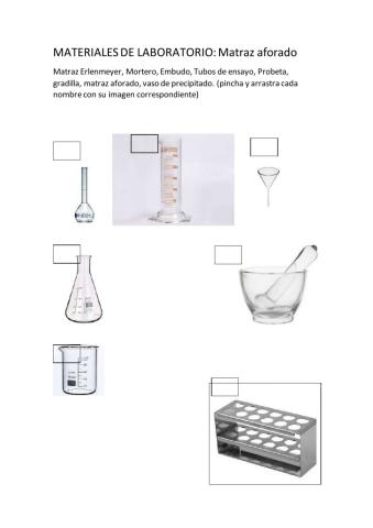 Materiales de laboratorio