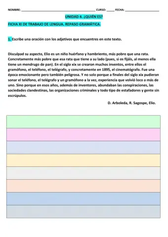 Ficha 11  LCL T-4 5º EPO