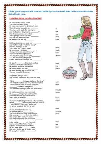 Little Red Riding Hood and The Wolf by Roald Dahl