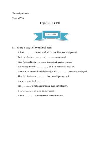 Ortograma odată-o dată