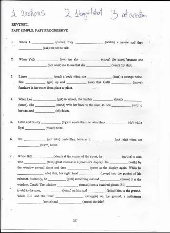 Past simple & progressive practice