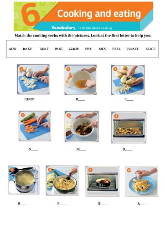 Cooking verbs