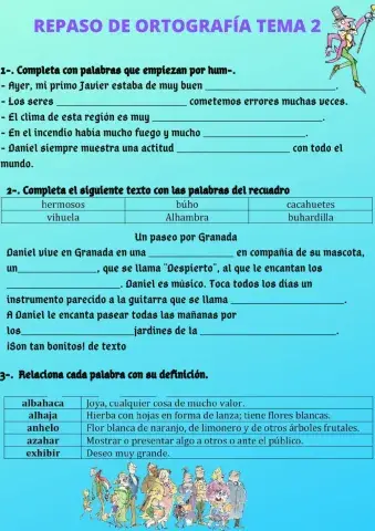 Repaso ortografía tema 2 primera parte