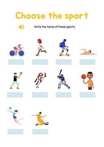 Choose the sport