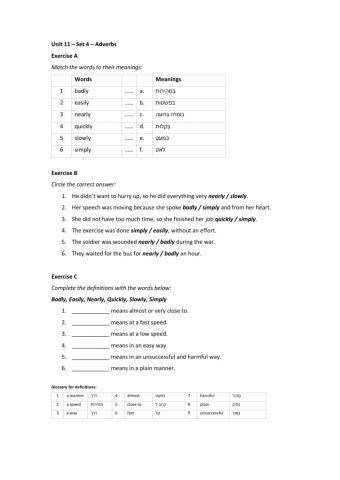 Band 1 (Core 1) - Unit 11 - Set 4