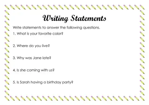 Writing Statements