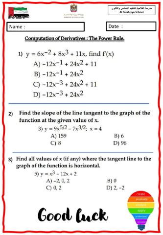 Computation of Derivatives : The Power Rule.