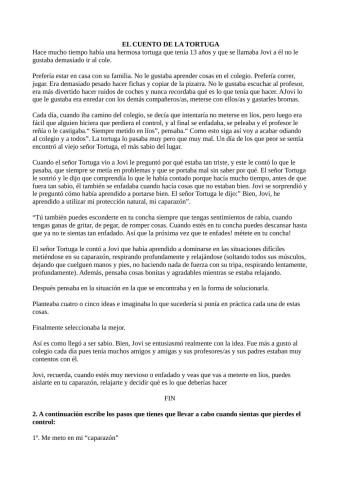El cuento de la tortuga