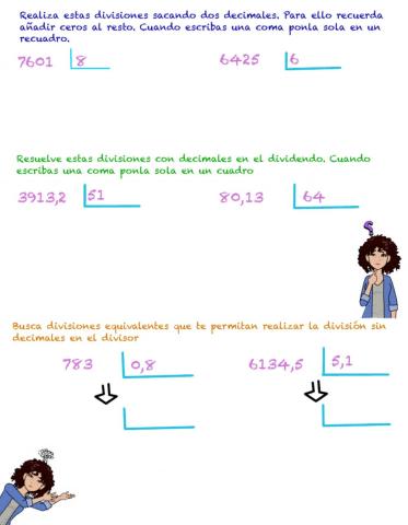 Divisiones decimales