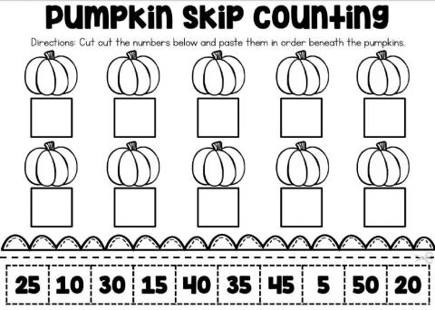 Counting by 5's Halloween Sheet
