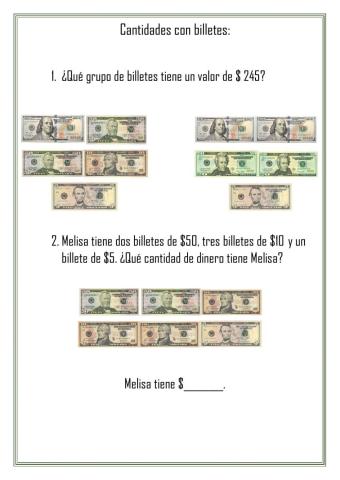 Billetes de dólares.