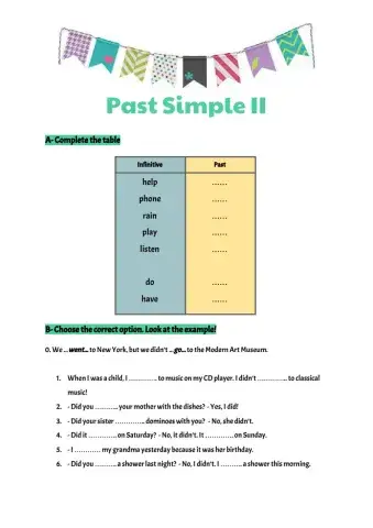 Past Simple 2