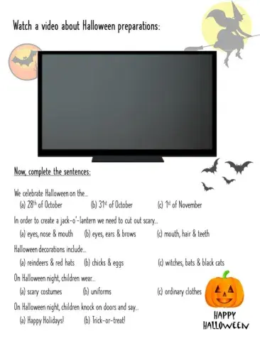 Getting Ready for Halloween (video)