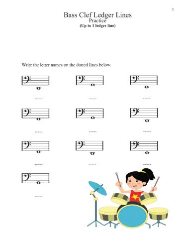 Bass Clef Ledger Lines