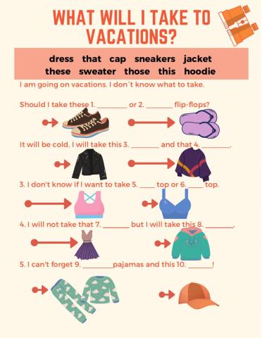 What will I take on vacations?