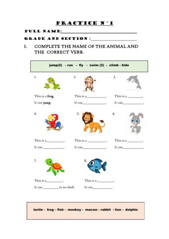 Animals and their abilities