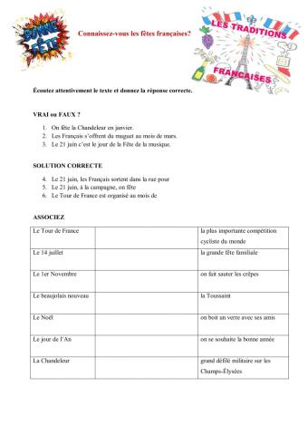 Les fêtes françaises
