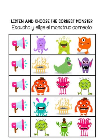 Choose the right monster