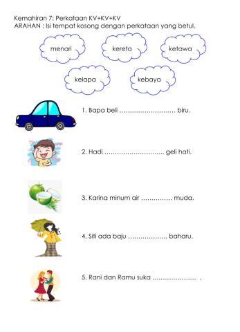 Kemahiran 7: Perkataan KV+KV+KV