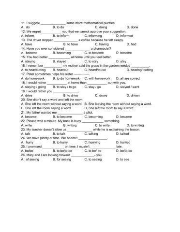 Gerund and Infinitive