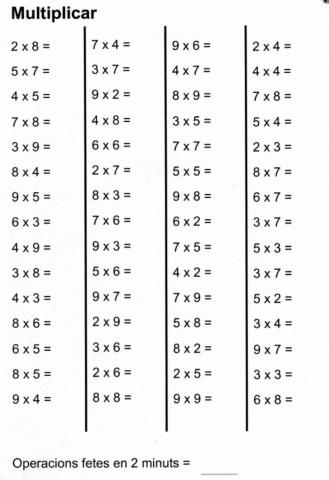 Multiplicacions 2