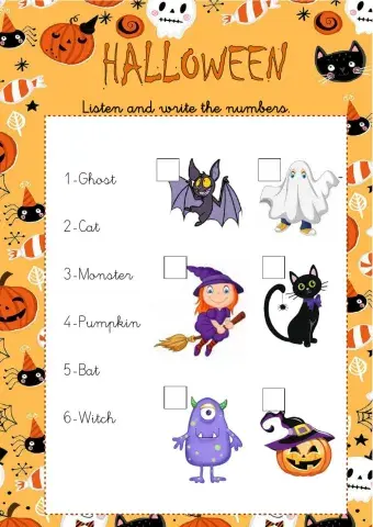 Halloween vocabulary