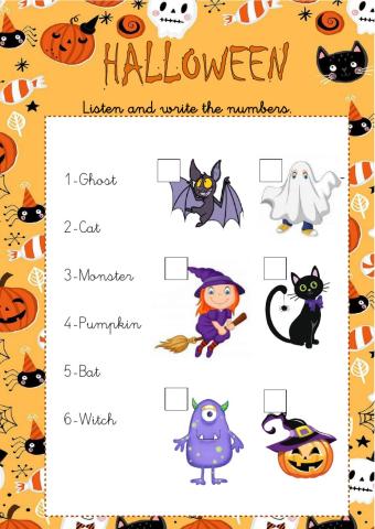 Halloween vocabulary