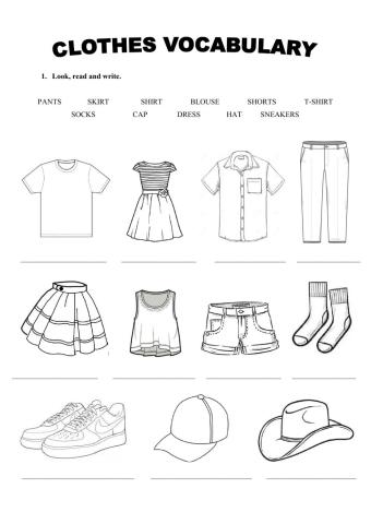 Clothes Vocab 1