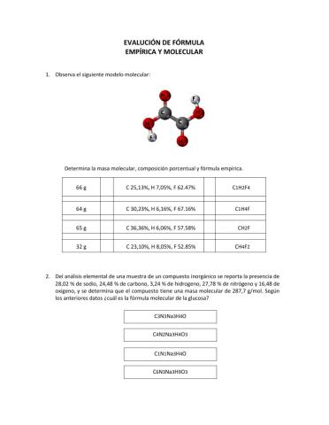 Evaluación de fórmula empírica