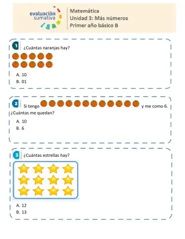 Prueba Matemática Unidad 3
