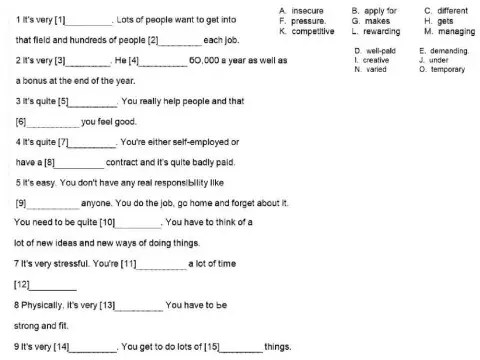 OTCOMES working life