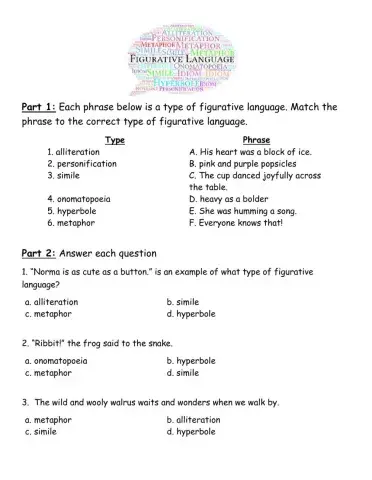 Figurative language Review