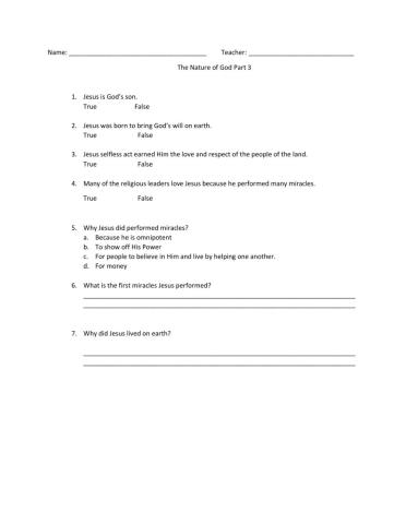 The Nature of God Part 3