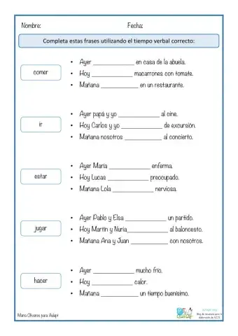 Selecciona la forma verbal correcta para que la frase tenga sentido.