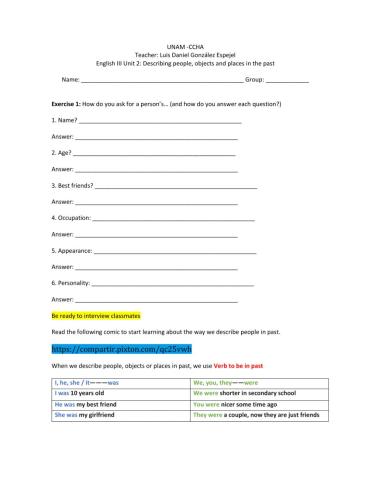 E3U2 Describing people in past