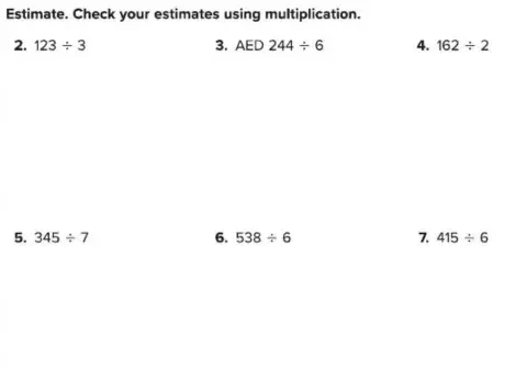 Estimate Quotients