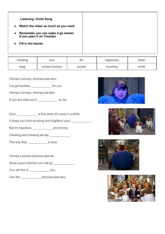 Listening: Violet Beauregarde