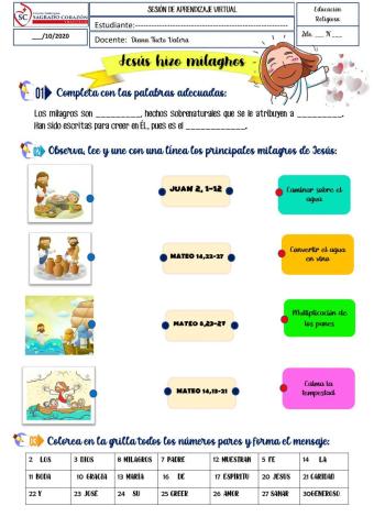 Los milagros de Jesús