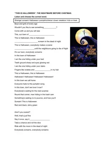 This is halloween. The nightmare before Christmas